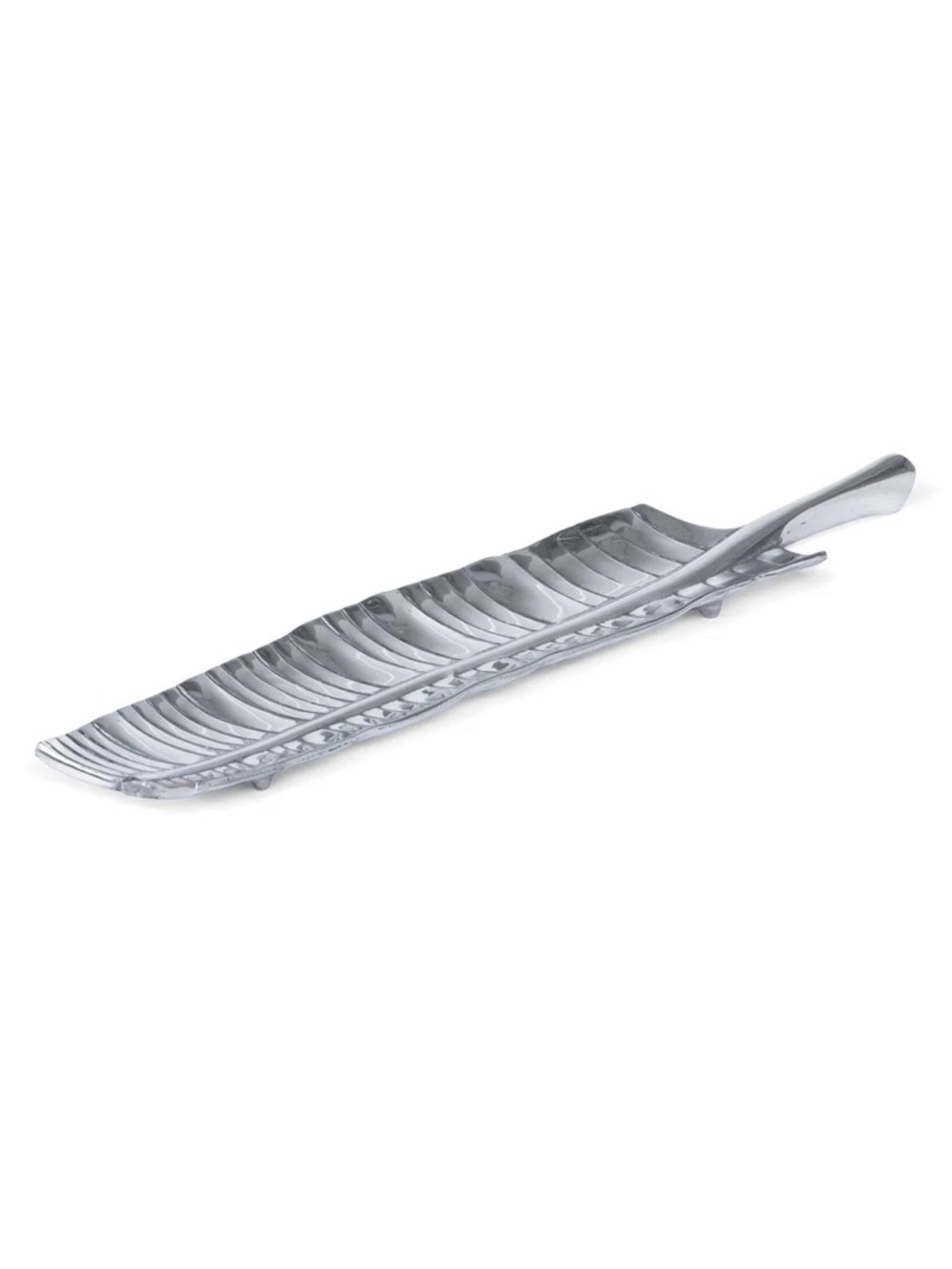 Banana Leaf Decorative Tray - Pewter